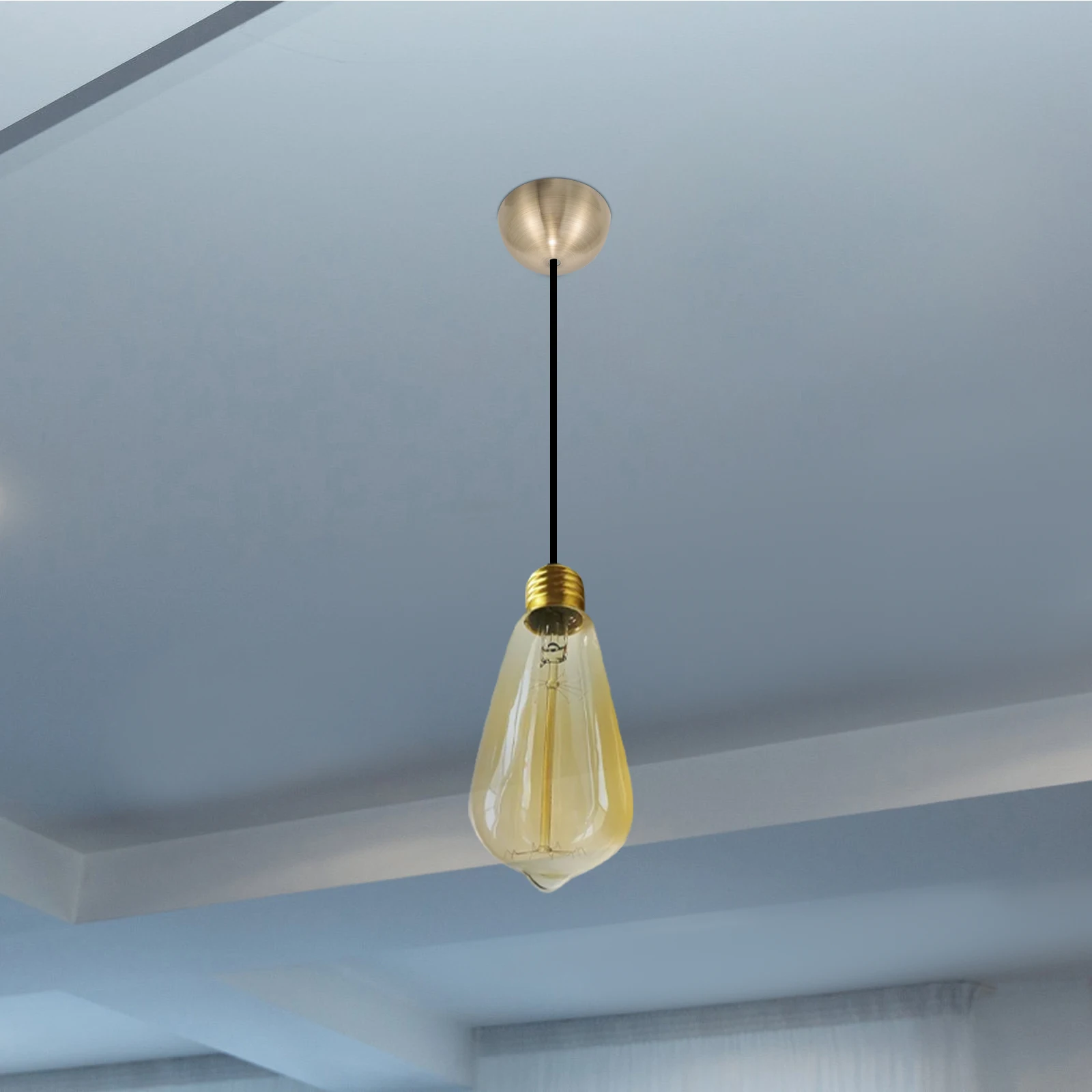 

Ceiling Round Lighting Plate Half Round Metal Lamp Base Rustproof Durable Pendant Light Hardware Cover Home Decoration