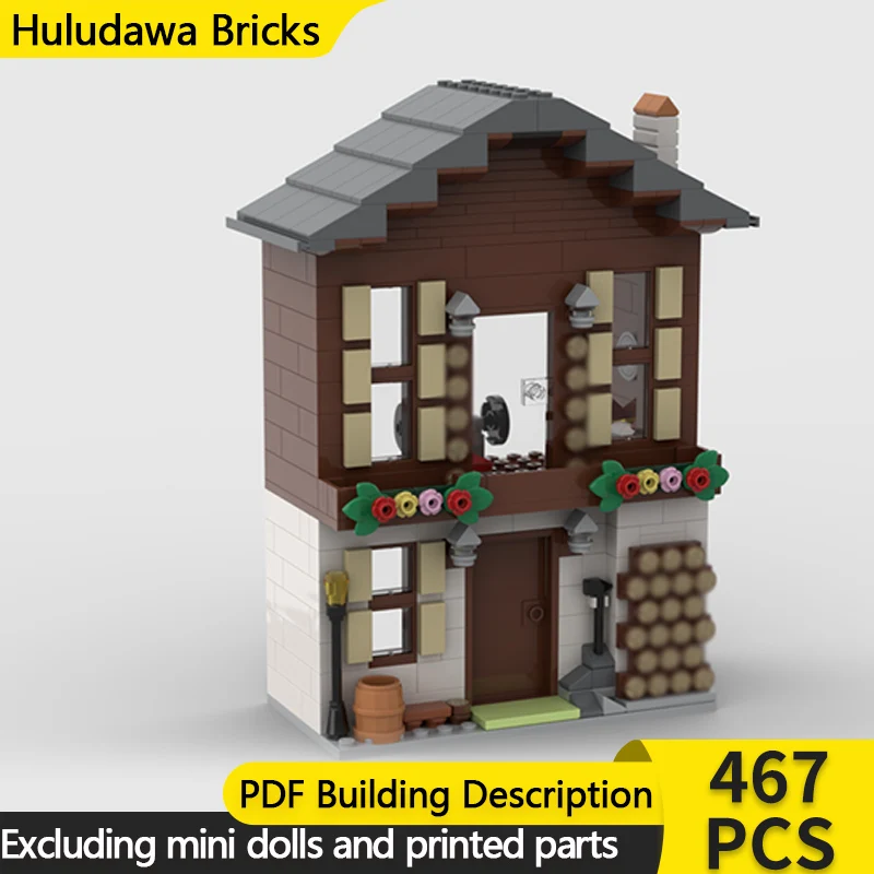 

Street View Model MOC Building Bricks City Residential Building Modular Technology Children Holiday Gifts Assemble Toys Suit