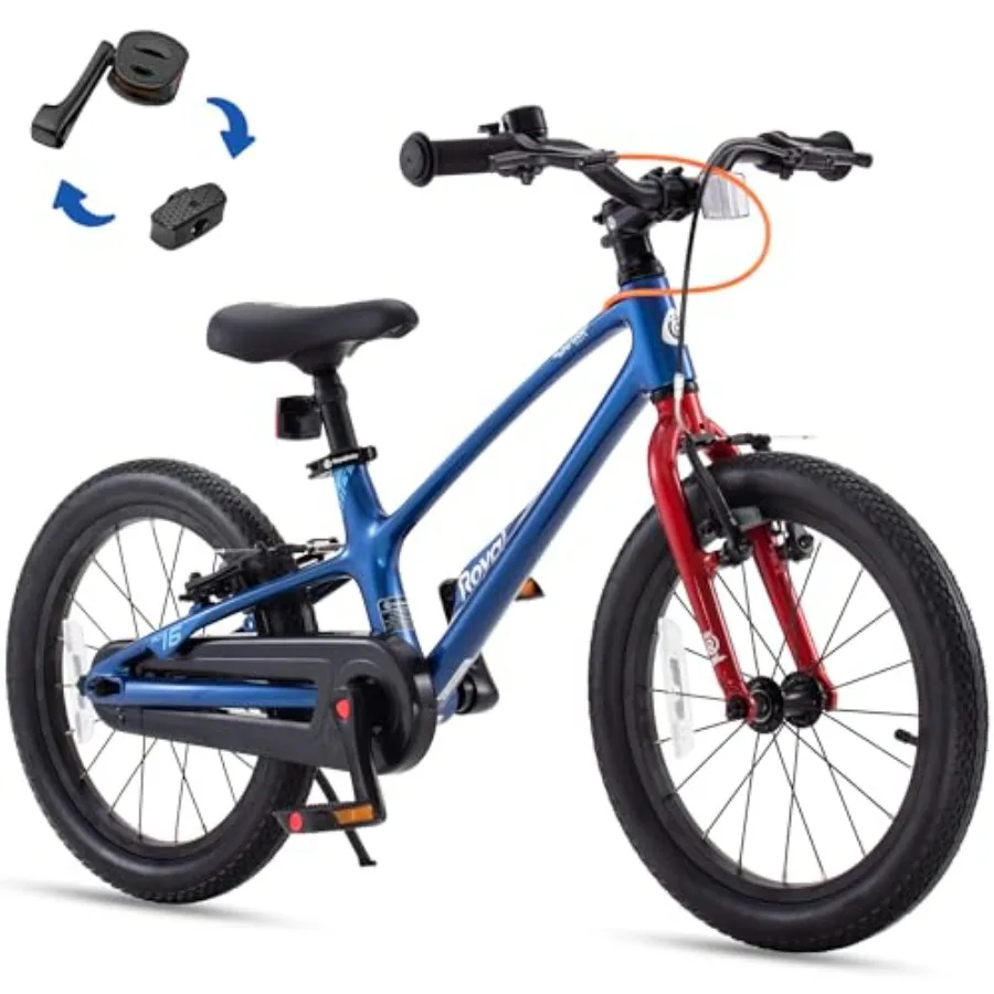 

Велосипед EZ-Shark Ultra-Light 16 дюймов для начинающих, облегченный, из алюминиевого сплава, для мальчиков и девочек от 4 лет, синий