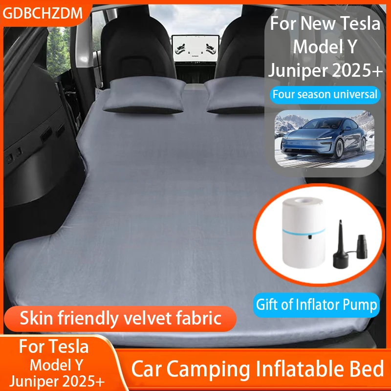 

Для новой модели Tesla Y 2019-2025 + надувной надувной матрас для кемпинга на открытом воздухе, надувная специальная замшевая ткань, автомобильная дорожная кровать