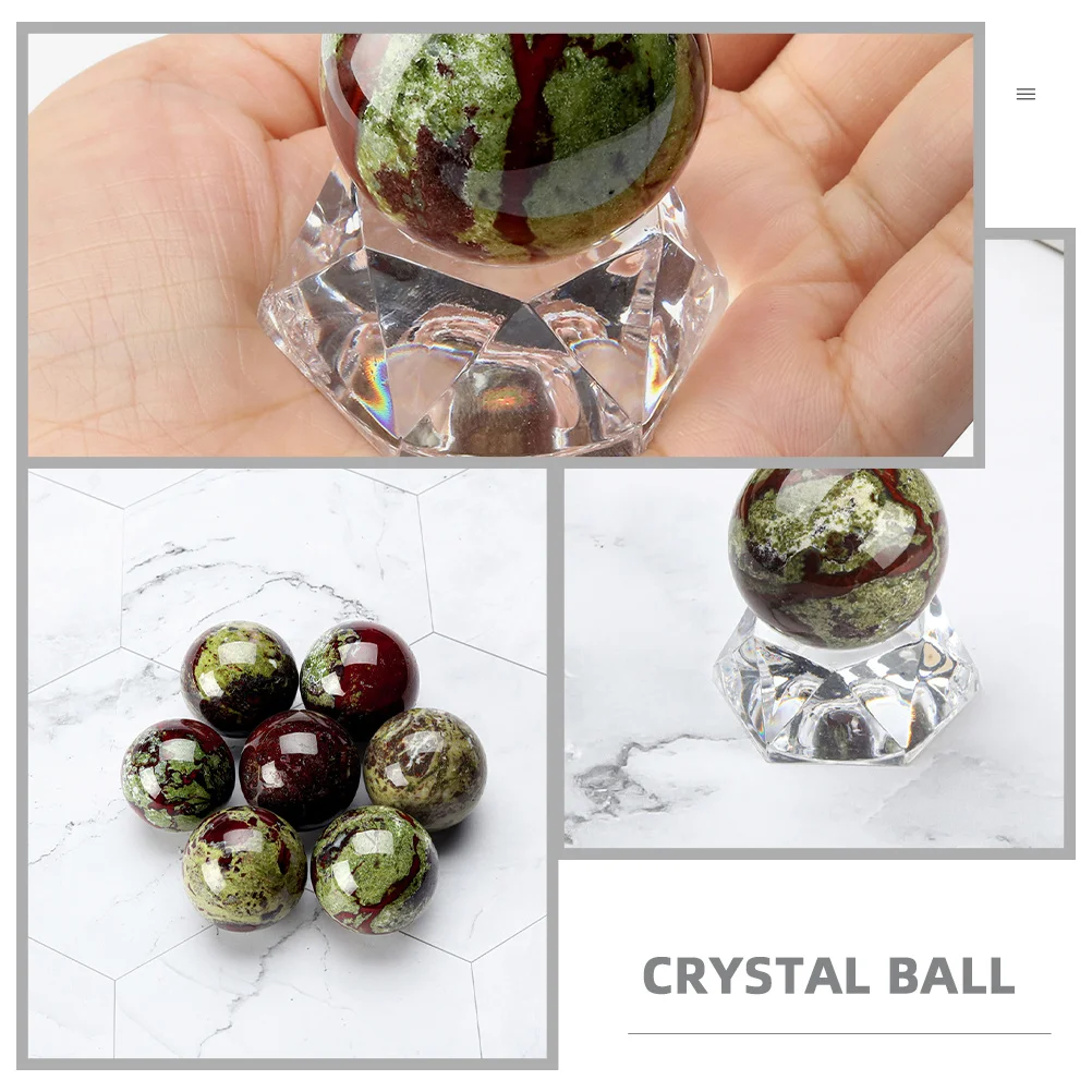 

Crystal Sphere with Stand Natural Stone Acrylic Base Decorative Ball for Home Office Desktop Tabletop Decoration Gift