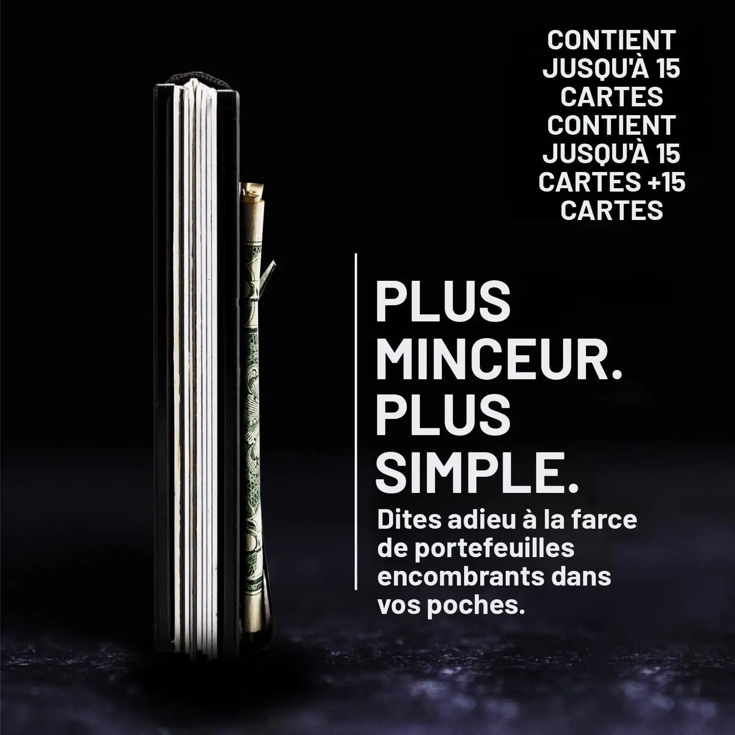 

Тонкий RFID-кошелек для мужчин и женщин, держатель для кредитных карт из углеродного волокна, зажим для денег, устойчивый к царапинам