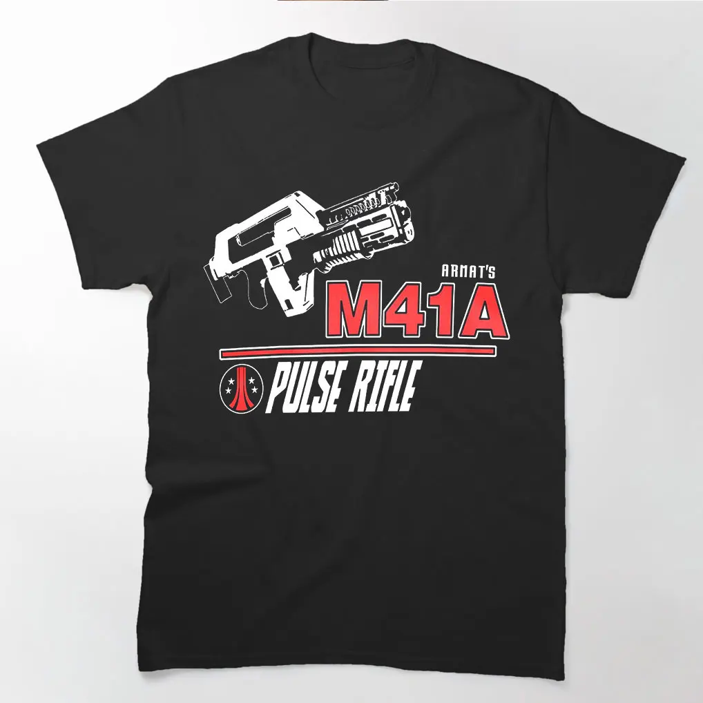 

M41A Army Xenomorph Retro sic fi Movie gift T-shirt Alien Pulse Rifle Nostromo Off World LV-426 Horror Monster Predator Tops