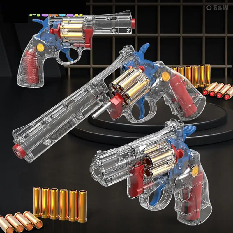 Toy Gun Kids Revolver Airsoft Pistol Paintball Soft Bullet Gun Toy Gun Boy Shooting Weapon War Trauma Fake Gun Bb Pistol Kt500