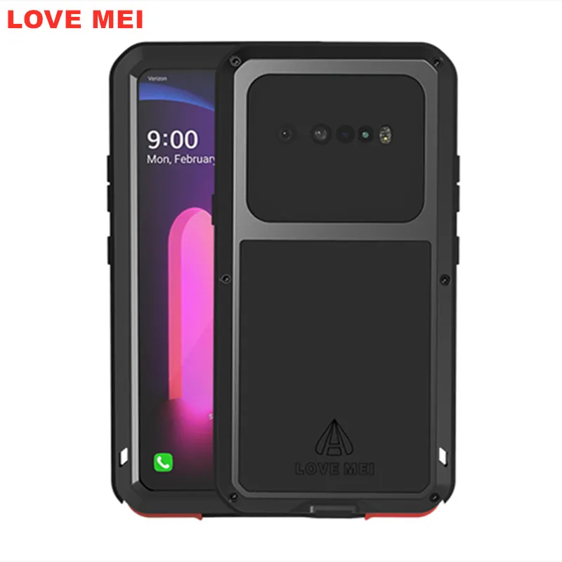 

Love Mei Metal Tempered Glass Full Protective Cover For Lg V60 V30 Case Heavy Duty Armor Shockproof Waterproof Case