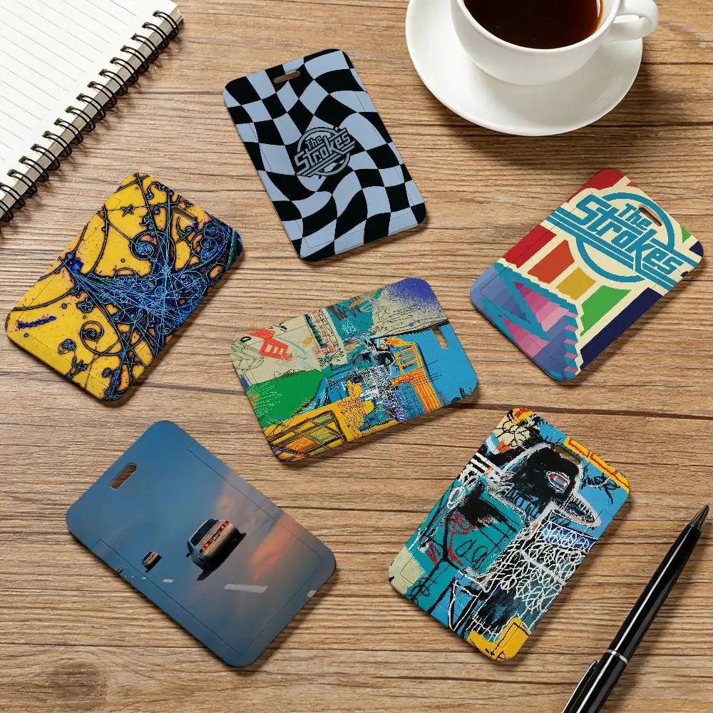

Band T-The Strokes Card Holder Lanyard Company Staff Pass Unisex ID Name Work Card Holder Office Supplies