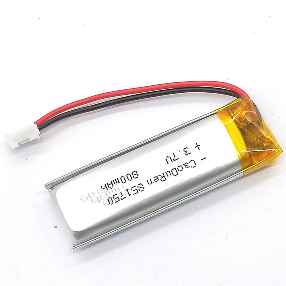 Rechargeable 3.7V 800Mah 851750 Lithium Polymer Ion Battery For SMART WATCH MP3 MOBILE POWER GPS TABLET DVD