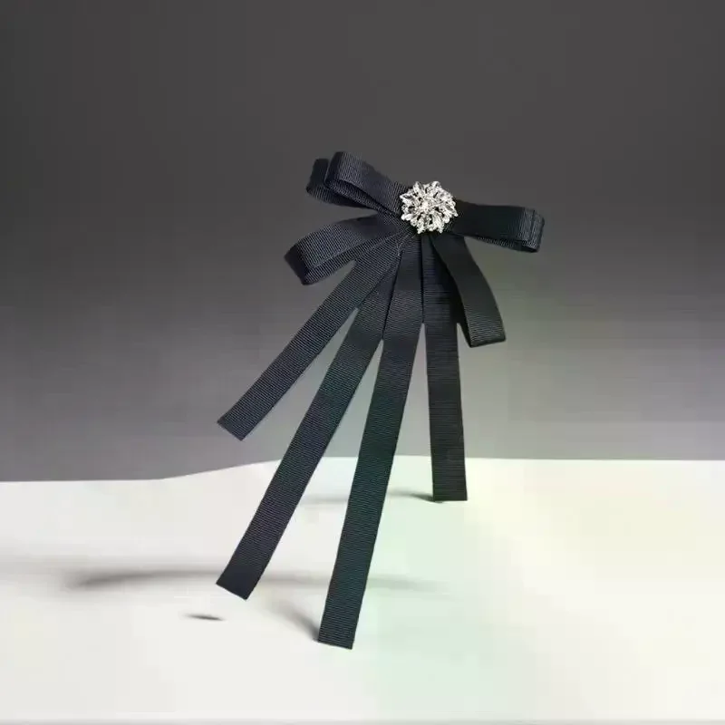 Dazzling Diamond Bowtie; Adjustable Elastic Band Ribbon in Solid Colors