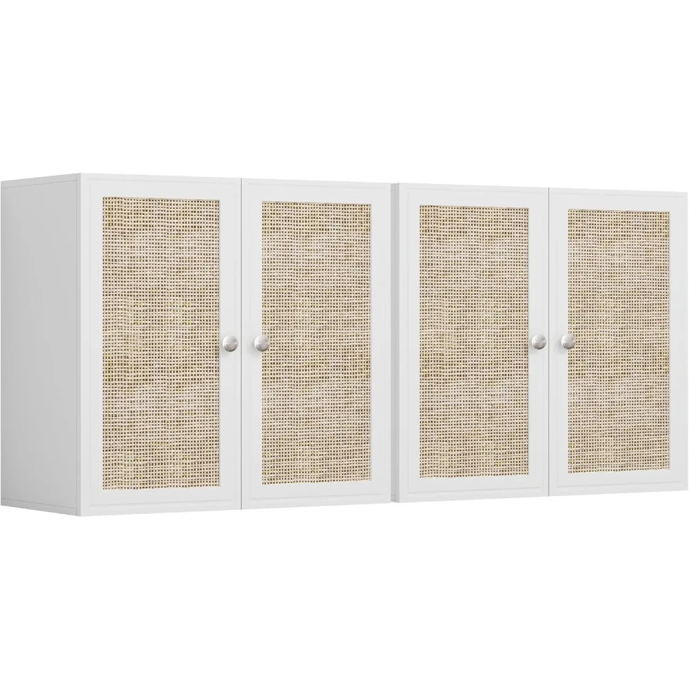 

rattan laundry room cabinets, bathroom cabinet wall mount,adjustable shelves, kitchen wall cabinet storage, laundry cabinet, 24i