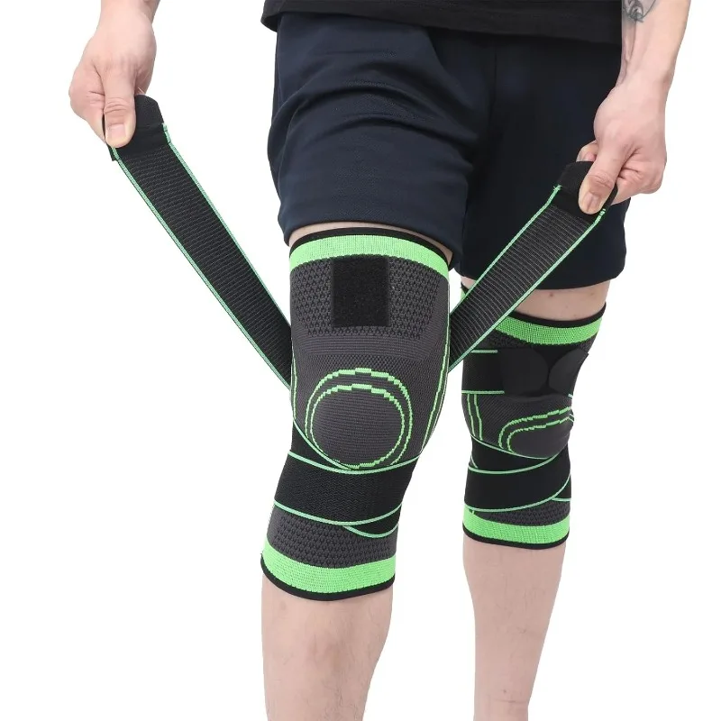 

Pain Relief Knee Wrap Knee Compressions Sleeve with Adjustable Straps for Running Working Out and Sports Wearing Knee Wraps
