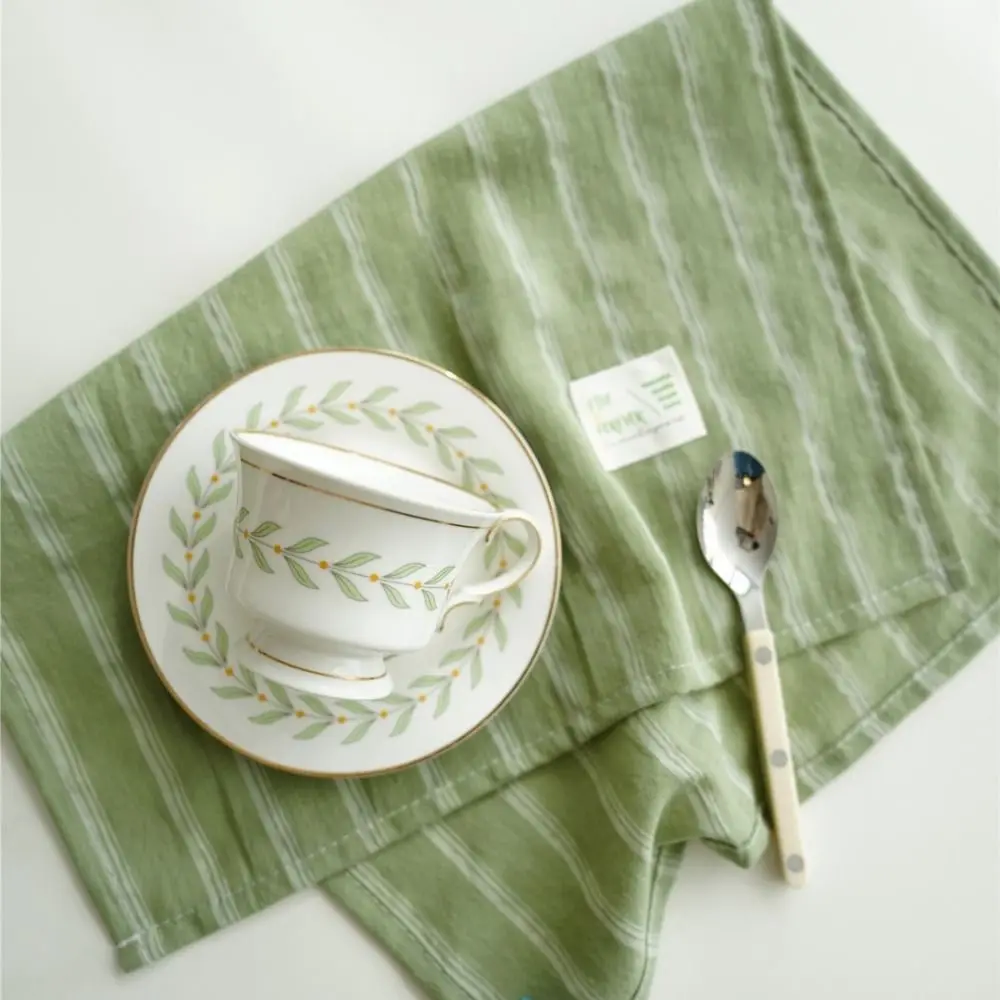 Japanese Retro Stripe Tablecloth Placemats Background Cloth Food Posing Table Mat Home Decoration Accessories Insulation Pad