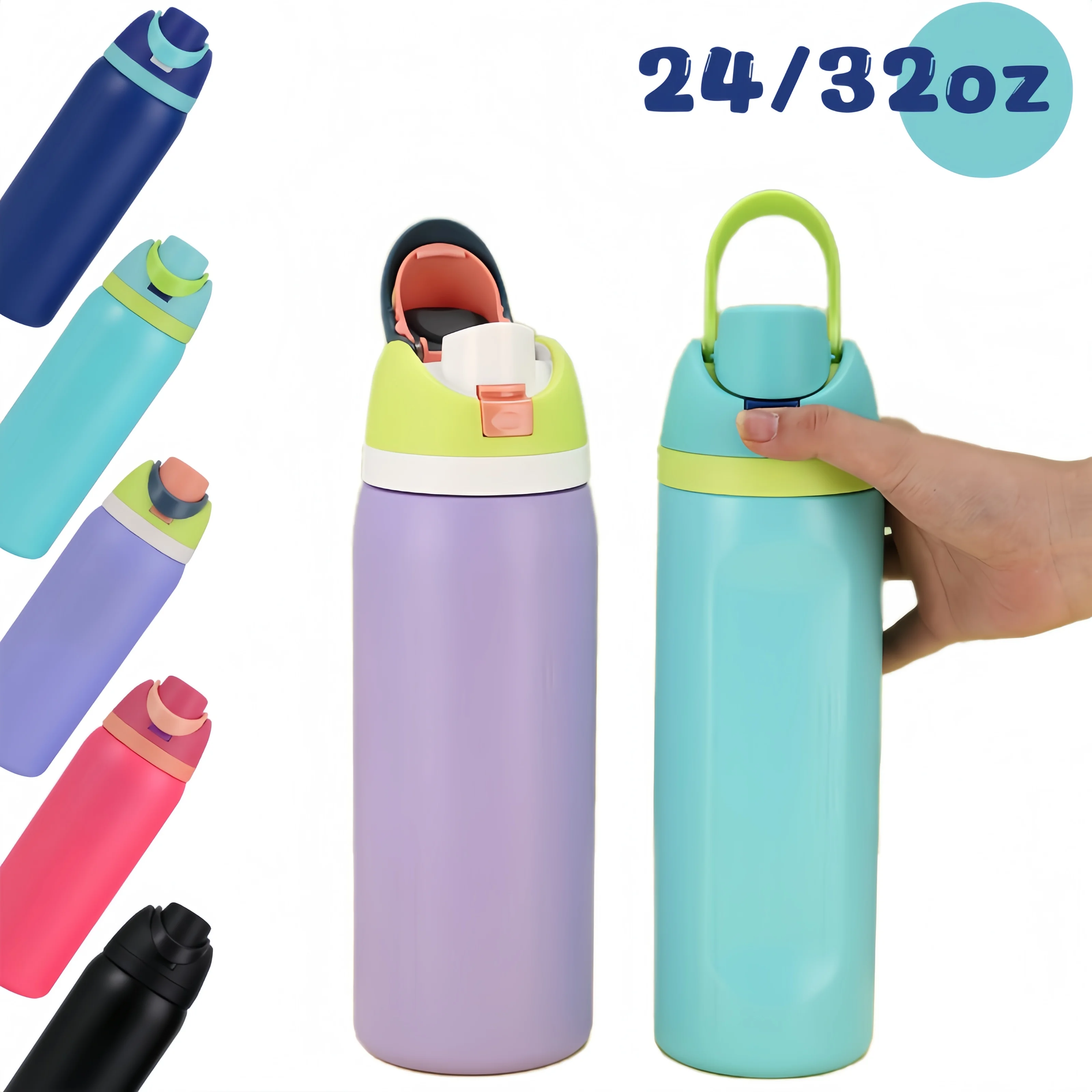 

24/32oz Large capacity Stainless Steel Thermal Mug Outdoor Camping Beach Portable Tumbler Vacuum Flasks Thermos Water Bottle