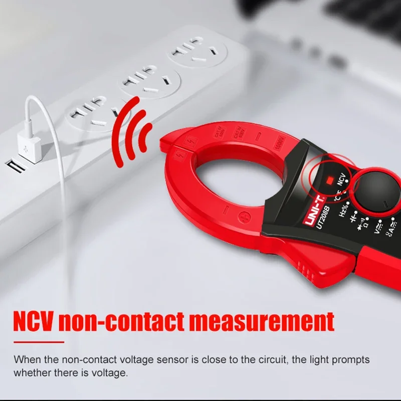 Imagem -04 - Uni-t-true Rms Digital Clamp Medidor Ut207b Ut208b ac dc Atual 1000a 1000v Lpf 6000 Contagem Luz de Fundo Lanterna Multímetro Tester