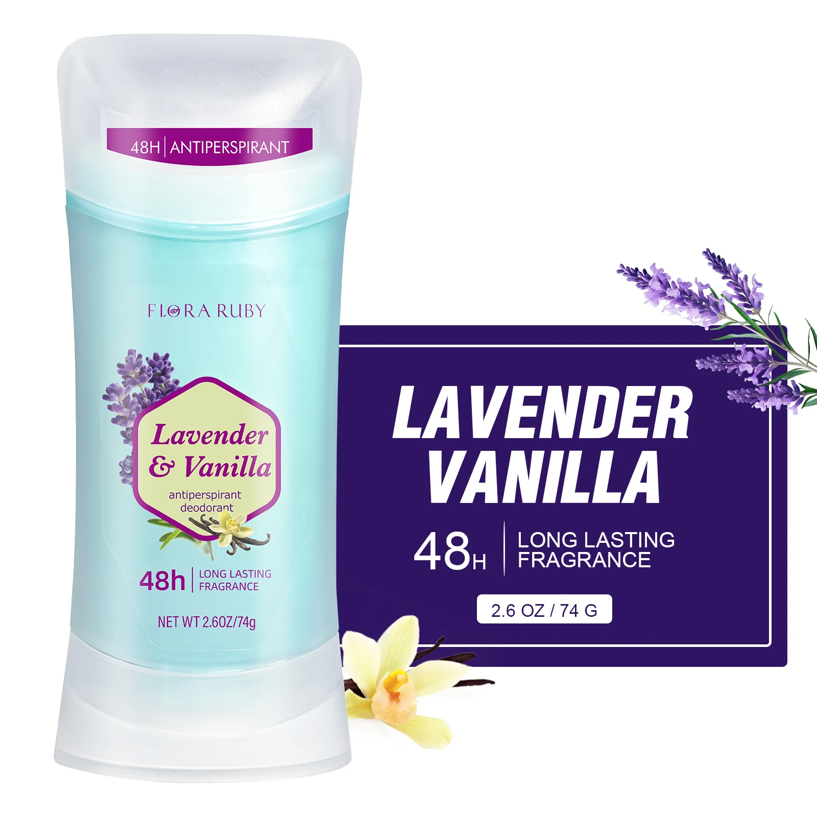 

Women's deodorant Antiperspirant 48-Hour Lasting，Lavender Fragrance Underarm Odor Armpit Anti Sweat Body Balm Removal Bad Smell