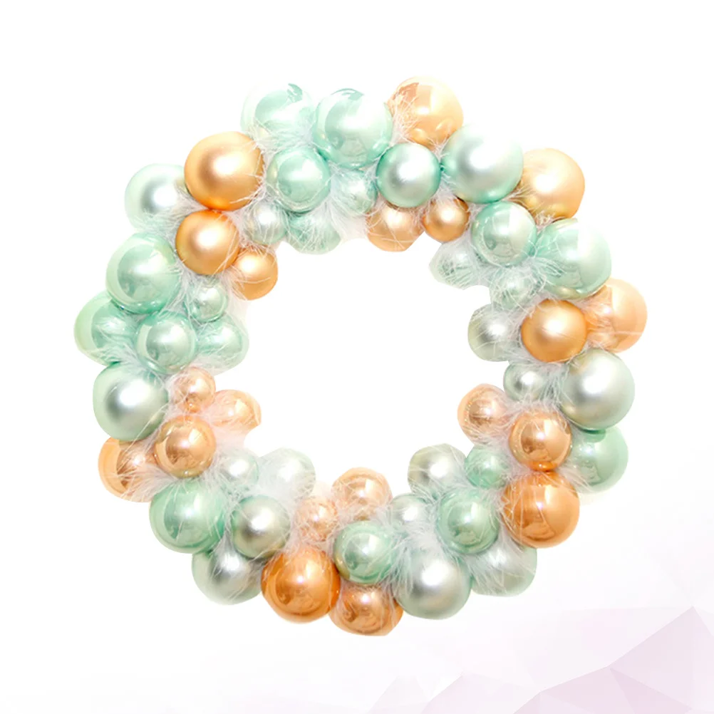 

Golden Green Christmas Ball Wreath Shatterproof Front Door Window Wall Hanging Festive Holiday Decor Ornament Indoor Outdoor Use