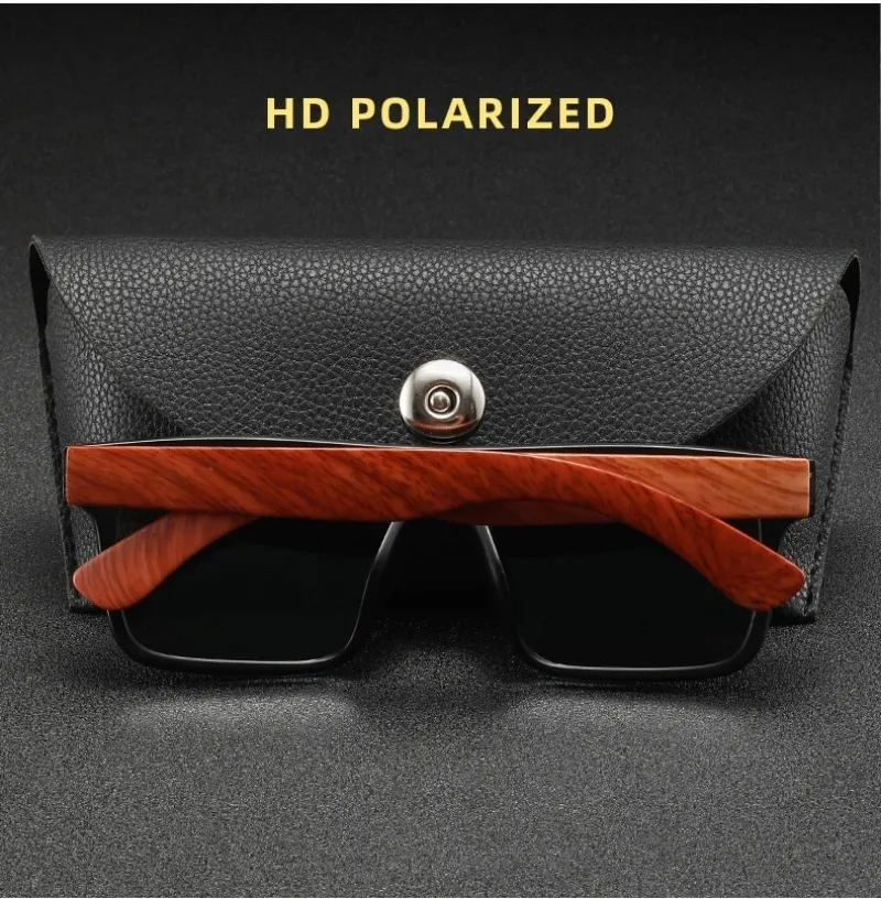 Men's Outdoor Sports Polarized Sunglasses Driving Sunshade Sun Glasses Trendy Bamboo and Wood spring Feet Eyewear UV400 Shade view 3