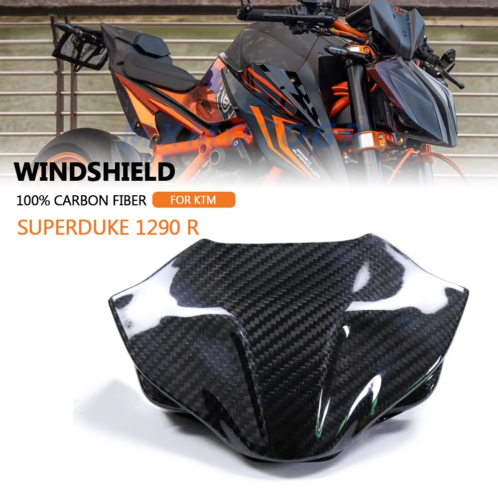 

For KTM 1290 Super Duke R Superduke 1290 2020 2021 2022 2023 100% 3K Carbon Fiber Windshield Fairing Motorcycle Accessories
