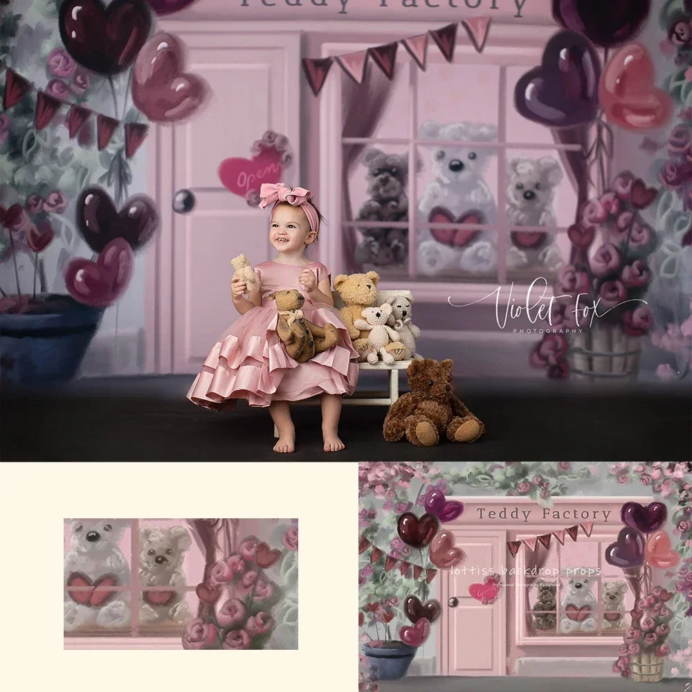 

Мягкие игрушки медведь магазин фонов День святого Валентина дети взрослые реквизит для фотосессии детский торт на день рождения Smash фон для фотосессии