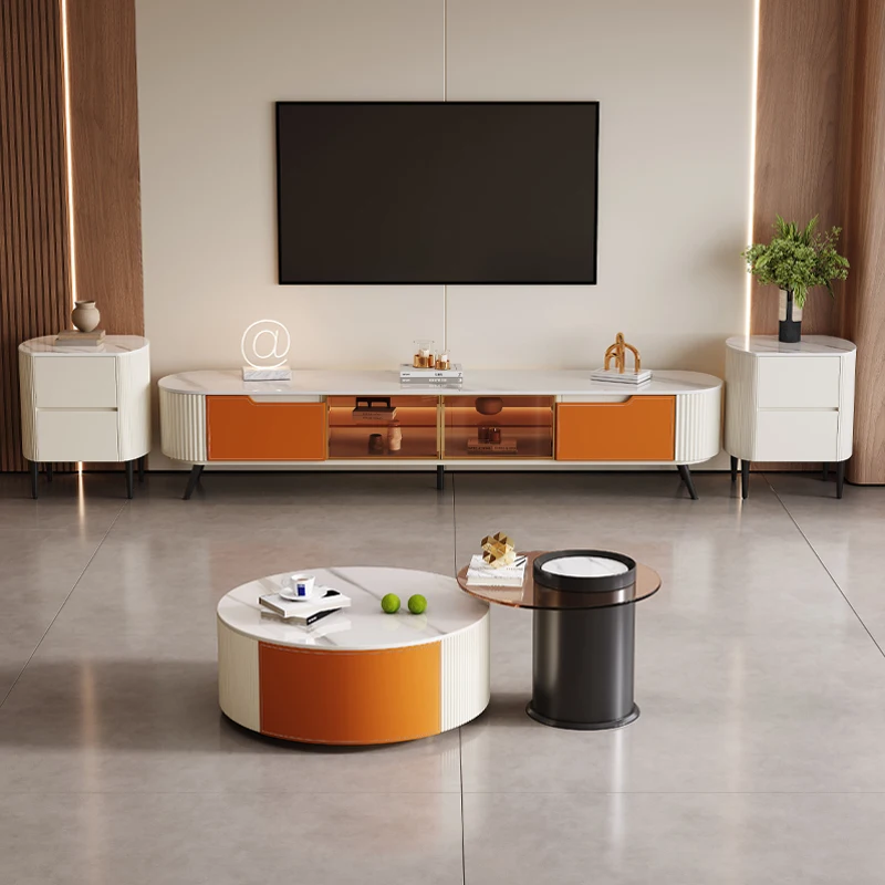 

Легкий роскошный современный вертикальный дизайн шкафа для телевизора, панель для гостиной, рок- и дом, элитный журнальный столик, напольная мебель