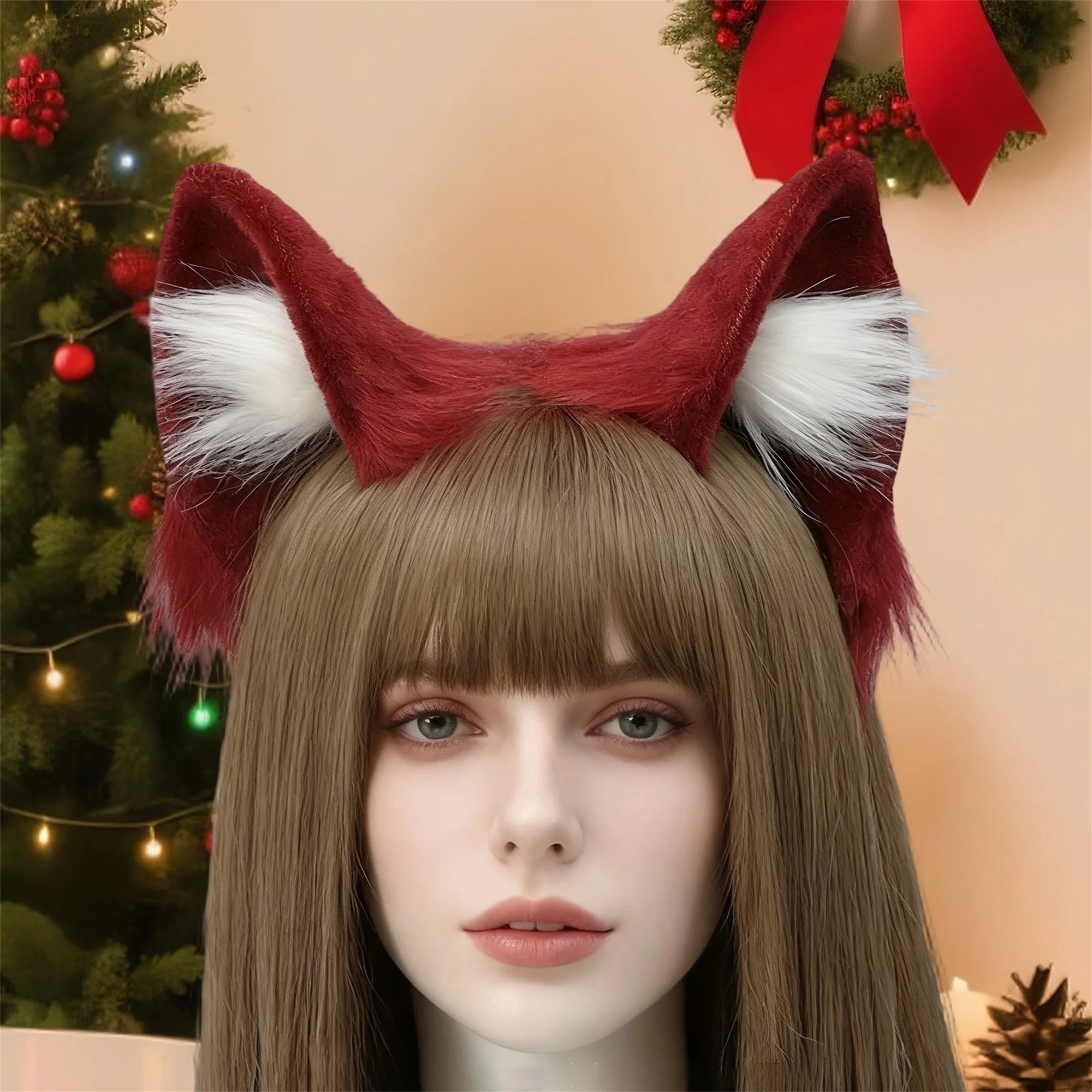 Black Lace Cat Ears Headband for Women Elegant Gothic Hair Accessories for Masquerade Ball Costume Party Halloween