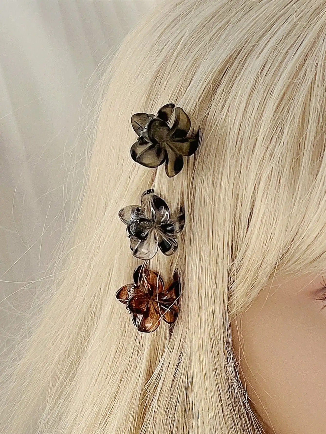 20 Stück neutrale kleine Haarklammern, niedlicher rutschfester Haarschmuck für Frauen und Mädchen, verschiedene Farben, Blumen-Haarspange für dünnes Haar – Detail 14