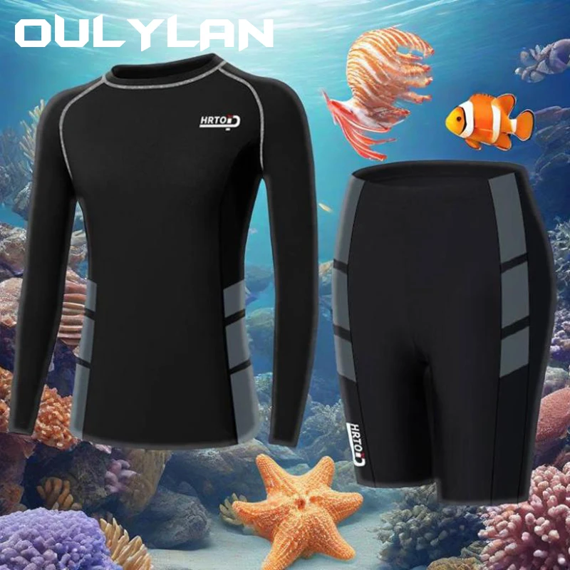

Oulylan Breathable Diving Suit for Men Women Neoprene Wetsuit Set Comfortable Fit for Snorkeling Swimming