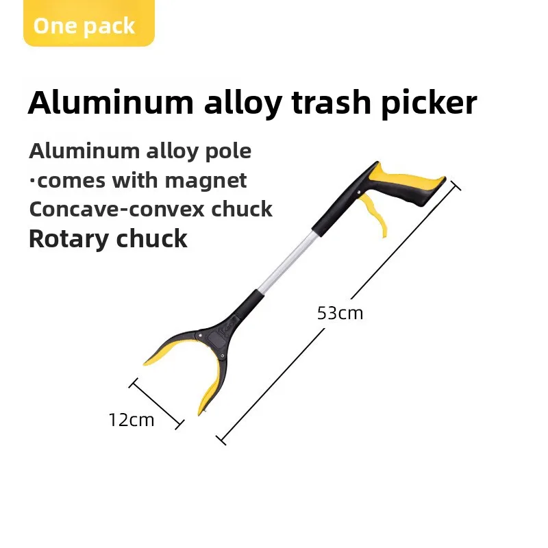 Faltbarer Müllgreifer 80cm aus Aluminiumlegierung, Greifzange für Senioren und Kinder, Müllsammler-Werkzeug – Detail 8