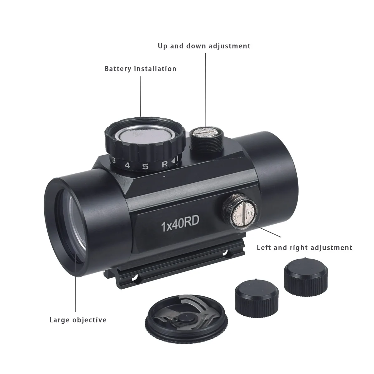 1X30 1x40 التكتيكية نطاق البصر الأحمر الأخضر نقطة/الصليب بندقية الادسنس المجسم كوليماتور نقطة 11 مللي متر/20 مللي متر السكك الحديدية جبل Pictinny السكك الحديدية