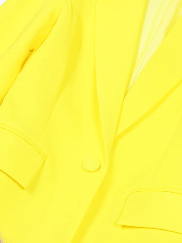 ZOCI Fashion Women's Blazer Detachable Feather Fashion One Button Ladies Style Suit Office Lady 2025 Spring New