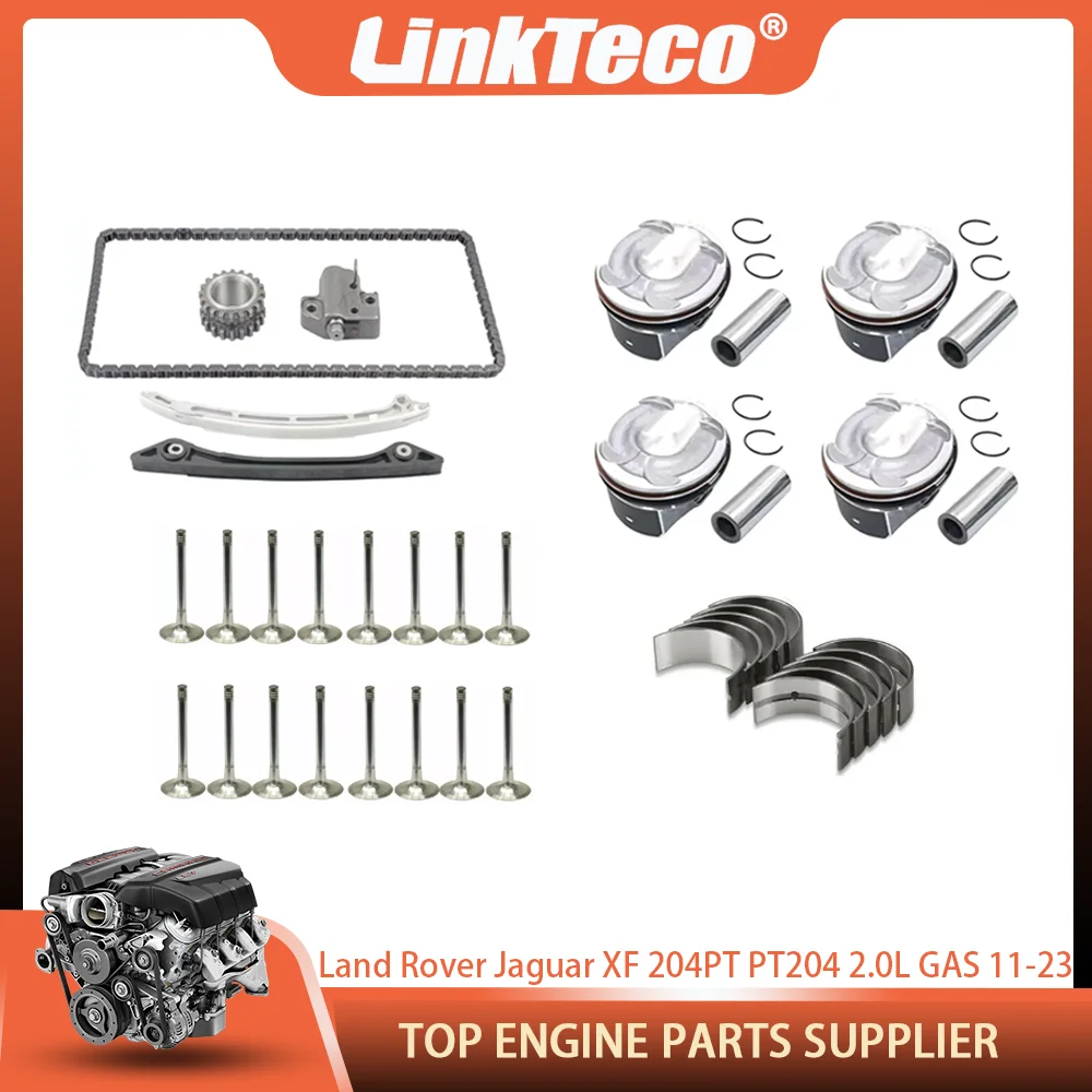 Kit de Cadena de Distribución y Cojinetes de Pistón para Motor Land Rover Discovery Sport Jaguar XF E-PACE F-PACE 204PT PT204 AJ200P 2.0L GAS 11-23