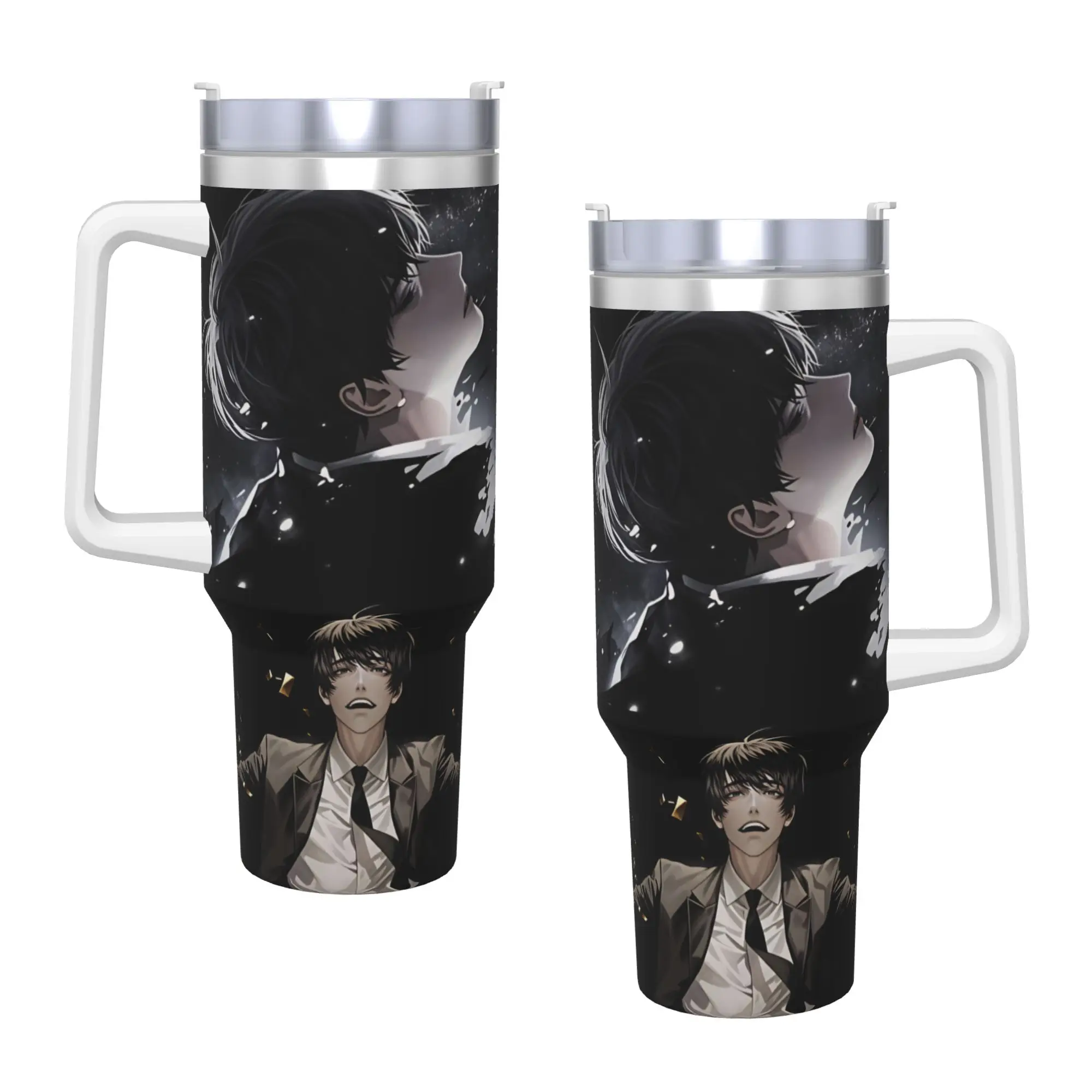 Omniscient Readers Viewpoint Stainless Steel Tumbler  Camping Coffee Mug With Straws and Lid Large Mugs Cup Cold Water Bottle