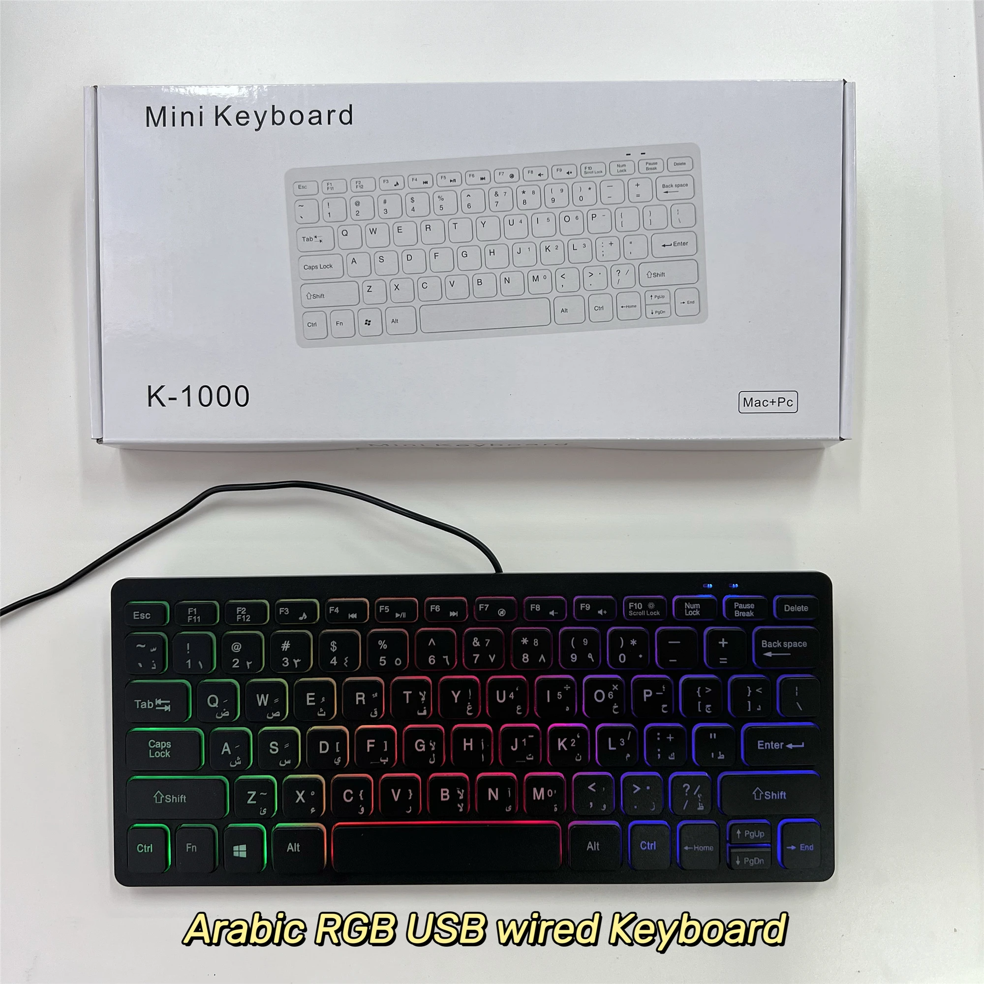 Arabic/Korean/Japanese/Russian/Chinese cangjie USB wired mini keyboard Language 78 Keys for Desktop Computer PC Laptop Notebook