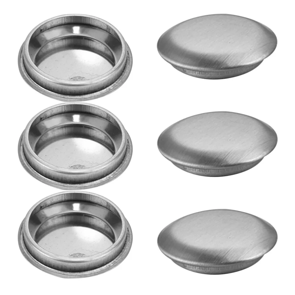 

6Pcs Stainless Steel Faucet Hole Covers Sturdy Kitchen Sink Hole Plugs Decorative Tap Covers Anti Leak Sink Accessories