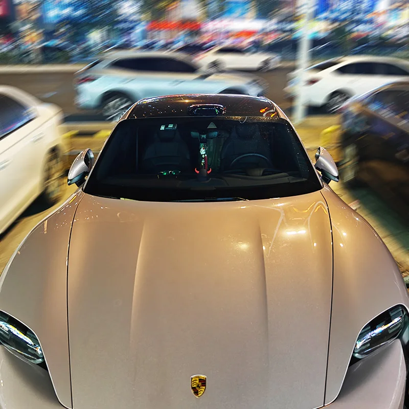 لبورشه تايكان تصفيف السيارة رادار الليزر غطاء الزخرفية برو سقف أسود غطاء الرادار الأسود التكنولوجيا لوازم السيارات الأساسية #4