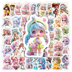Cute Cartoon Princess Girl Doll Stickers Collections Mermaids Unicorns DIY Kids Toy Waterproof Decal for Phone Loptop Decorative