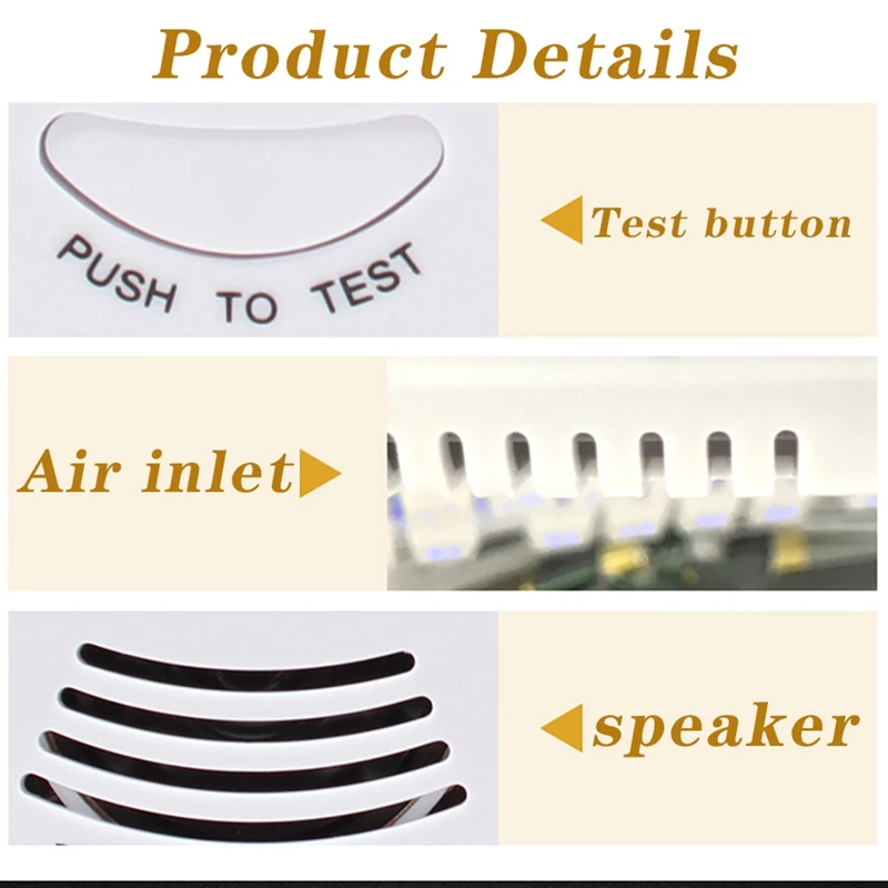 Independent Carbon Monoxide Detector Gas Detector Gas Alarm Sensor Methane Propane ,Gas Leak Detector EU Plug