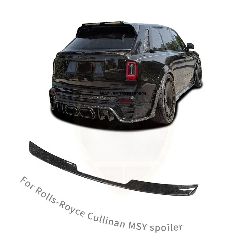 

Upgrade to MSY Style Rear Windows Trunk Deck Lid Ducktail Wing for Cullinan SUV 2025 Dry Carbon Fiber Spoiler