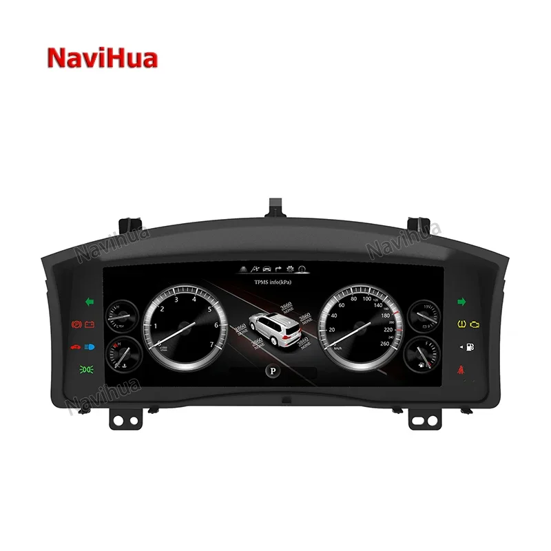 NAVIHUA Multimedia Car LCD Dashboard For Lexus LX570 07-15 Android Auto Instrument Cluster New Upgrade 12.3 Inch Touch Screen