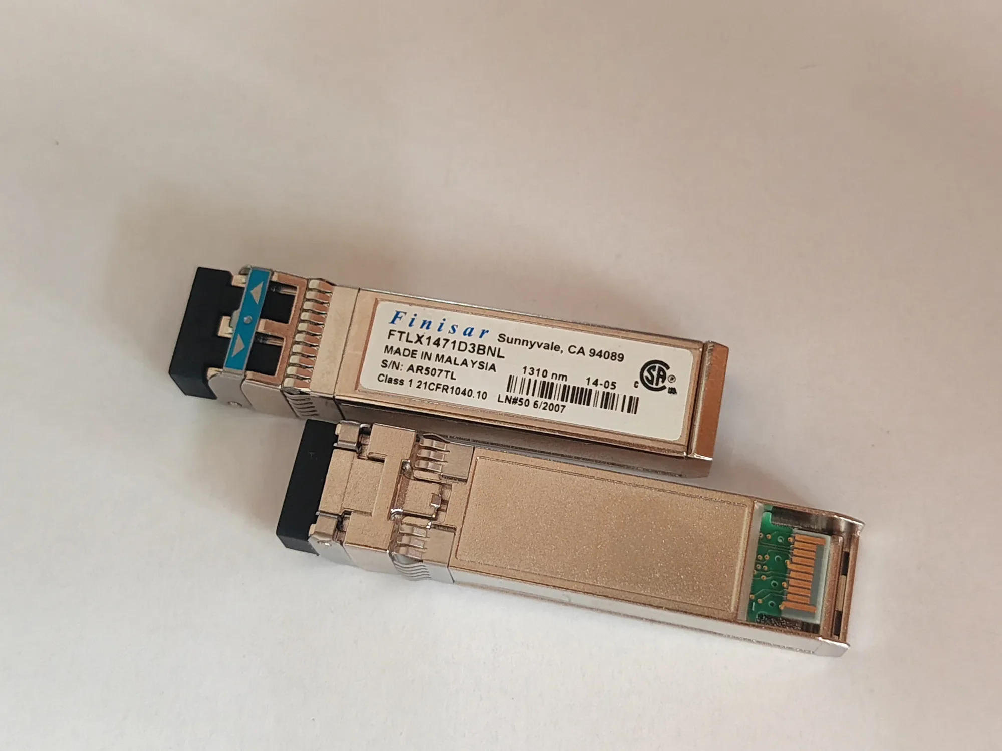 Original New Finisar SFP 10G LR Optical Transceiver FTLX1471D3BNL 1310NM 10GB 10KM Single mode Fiber Module Sfp