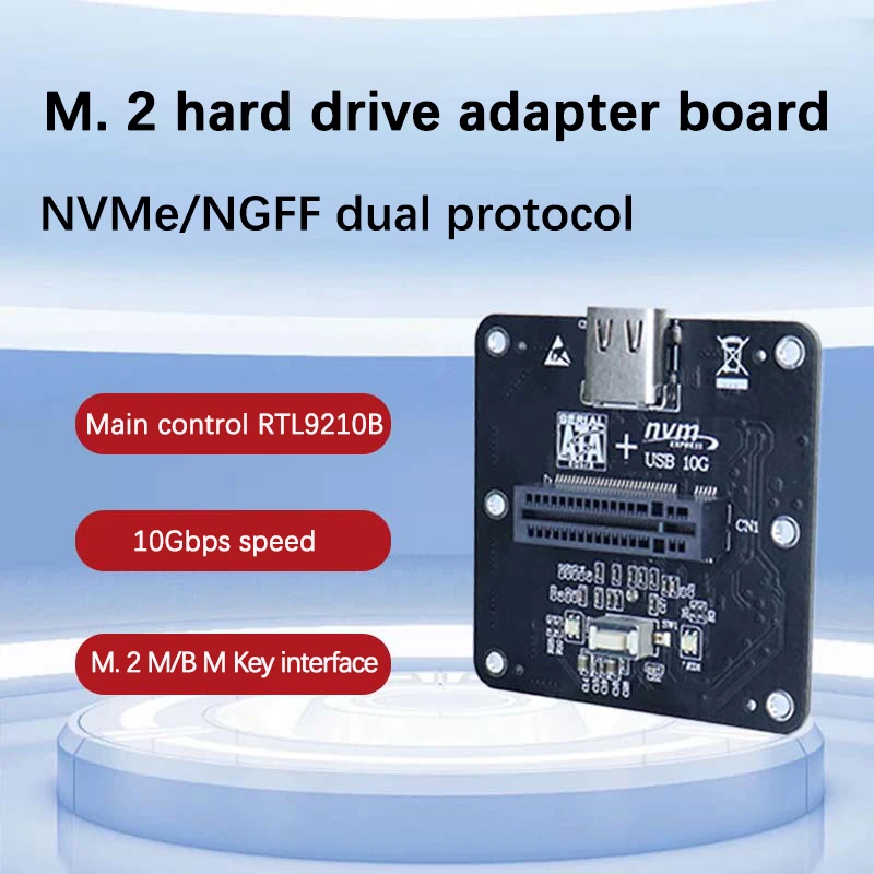 

UTHAI U080 RTL9210B Dual Protocol M.2 NVMe/NGFF Hard Disk Box Adapter Type-C USB3.1 10Gbps Adapter Card