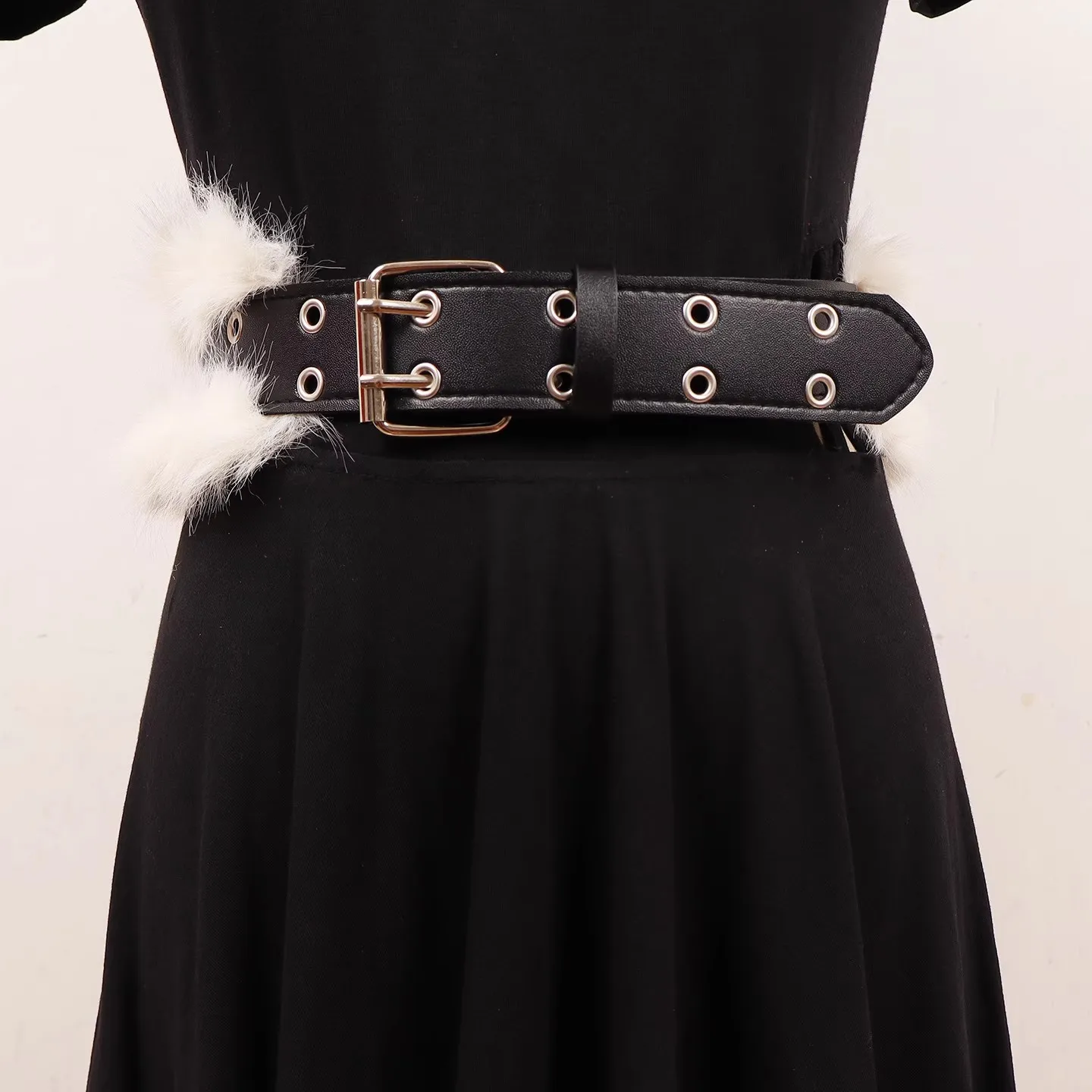 المرأة خمر فو الفراء المرقعة بولي Leather الجلود فستان Cummerbunds الكورسيهات حزام أحزمة الديكور واسعة حزام R3042