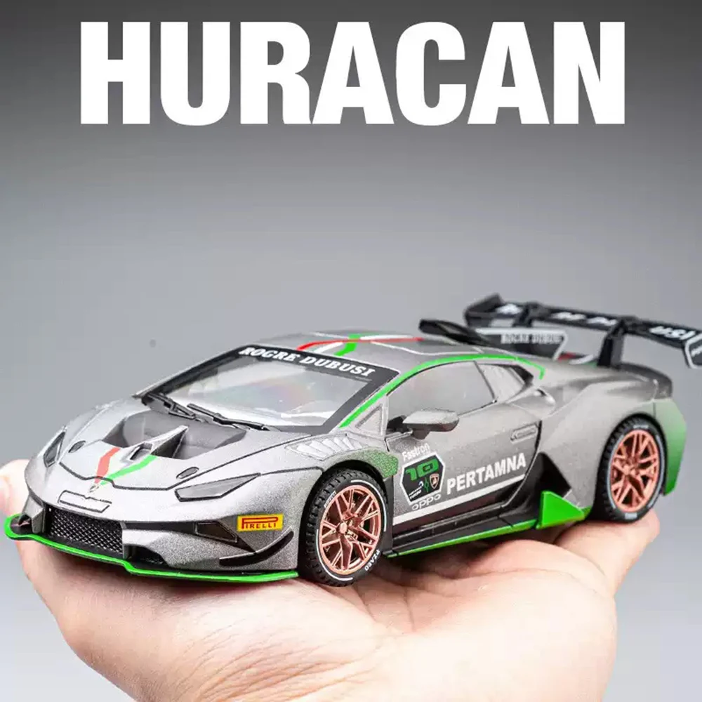 1:32 Huracan ST EVO SCV12 Auto sportive in lega Diecast Giocattoli Modelli Suono Luce Tirare indietro Porte Veicoli aperti Regali di compleanno per bambini
