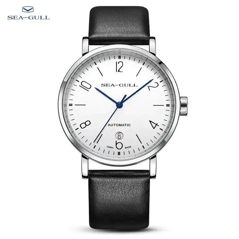 Seagull Men's Automatic Mechanical Watch Official Authentic Bauhaus Simple Business Casual Mechanical Wristwatch 819.17.6091