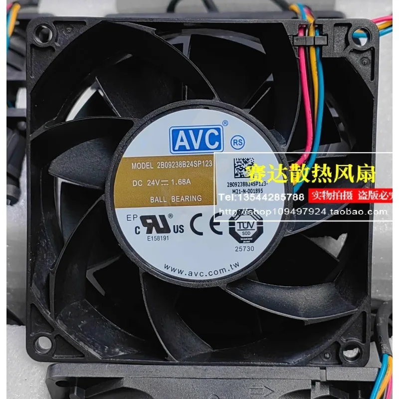 

Новый вентилятор-кулер для AVC 2B09238B24SP123 9238 24 В 1,68 А с контролем температуры охлаждающий вентилятор 92*92*38 мм