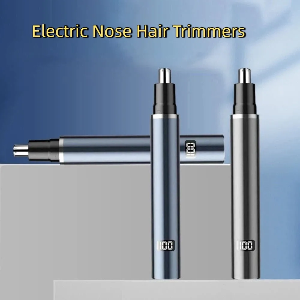 

USB Rechargeable Electric Nose Hair Trimmers Painless Trimming Digital Display Nose Hair Remover Waterproof Safety