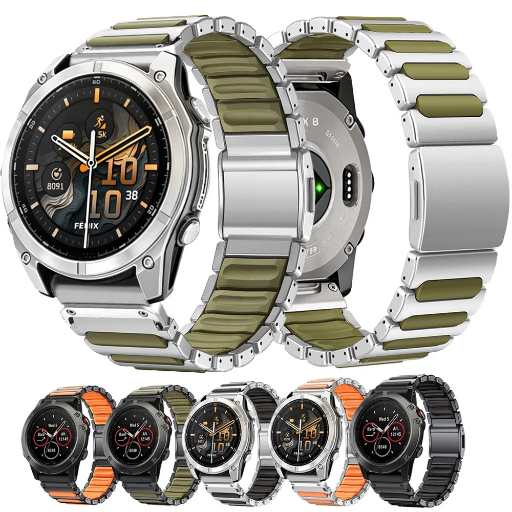 22mm 26mm Titanium Strap for Garmin Watch Fenix 8 6 6X 7X Pro Tactix 7 EPIX Pro 51mm Enduro 3 2X Instinct 3 Quick Fit Watch Band