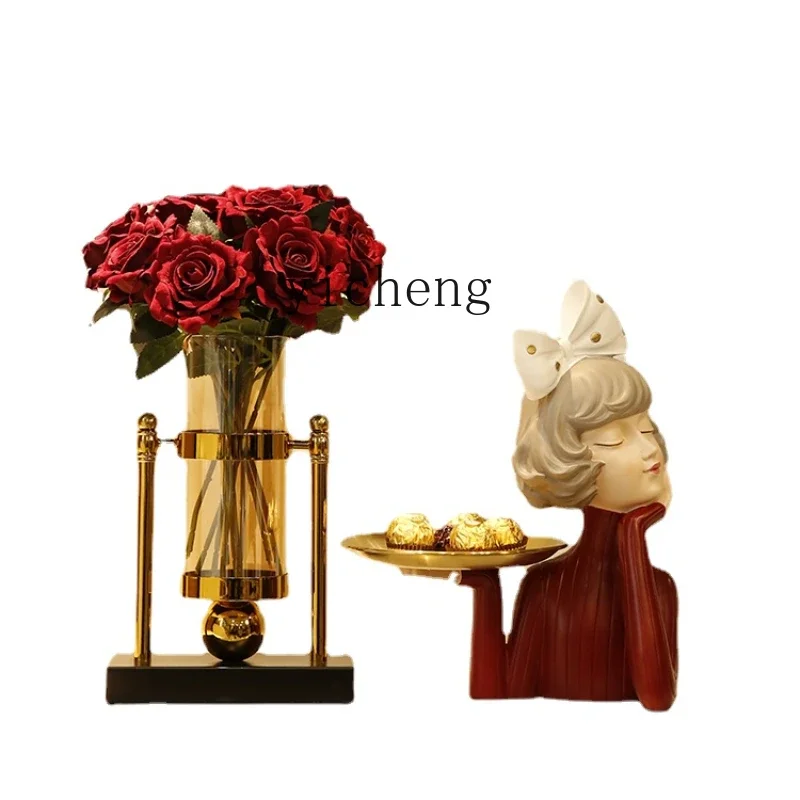 

ZC Modern Creative Hydroponic Vase Decoration Living Room Flower Arrangement Hallway TV Cabinet Dining Table Decorations