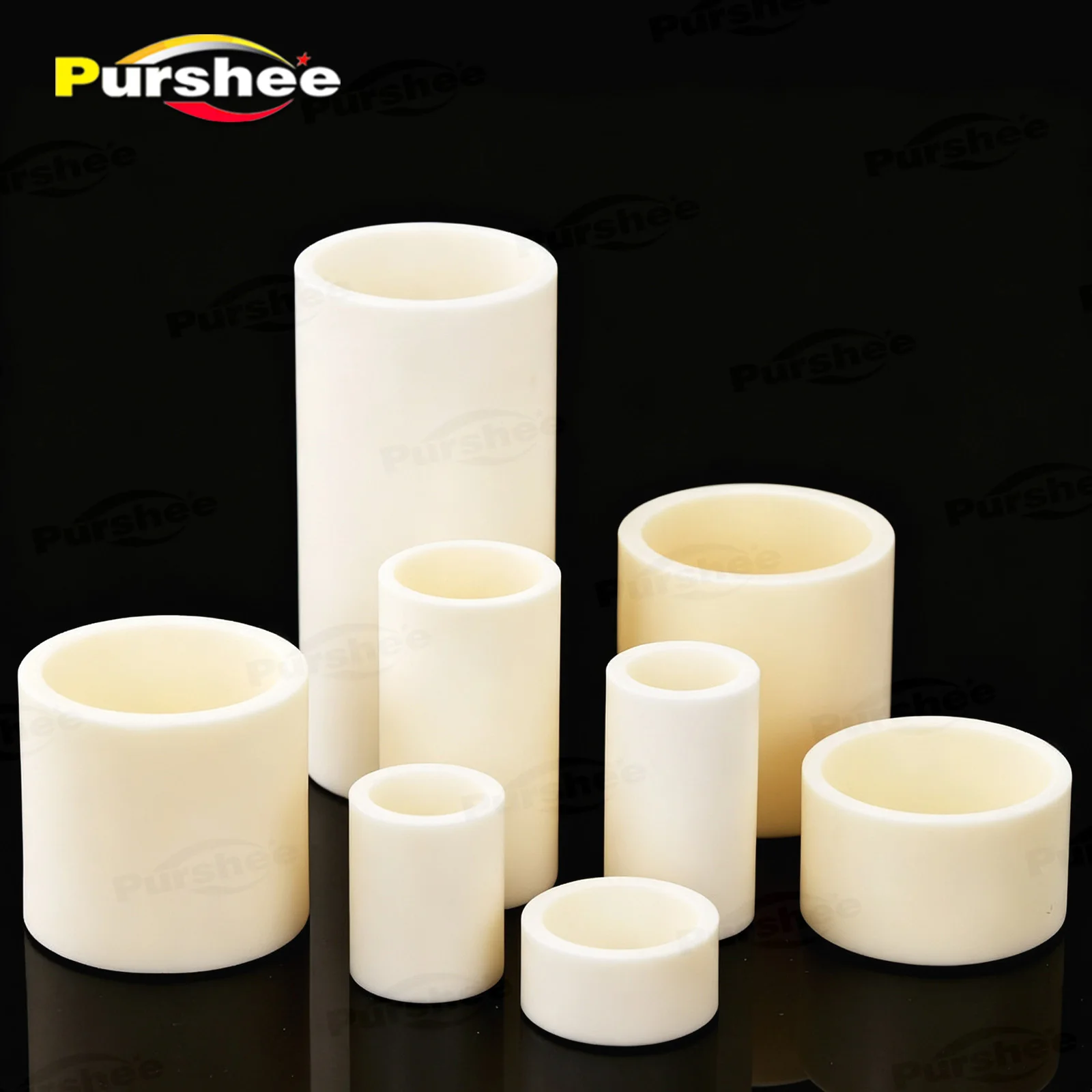 99% Alumina Cylindrical Crucible 35-50mm 1750℃ High Temp Resistant Corundum Ceramic Crucible for Lab Muffle Furnace Sintering