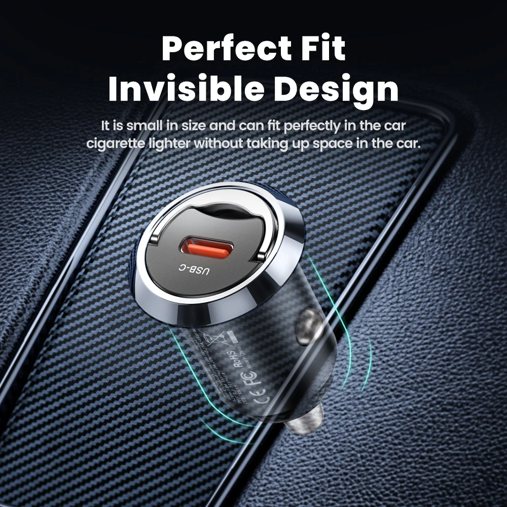 Toocki 45W USB Car Charger QC 4.0 PD 3.0 PPS 5A USB Type C Fast Charging For iPhone 15 14 13 Pro Huawei Xiaomi 13 12Samsung S23