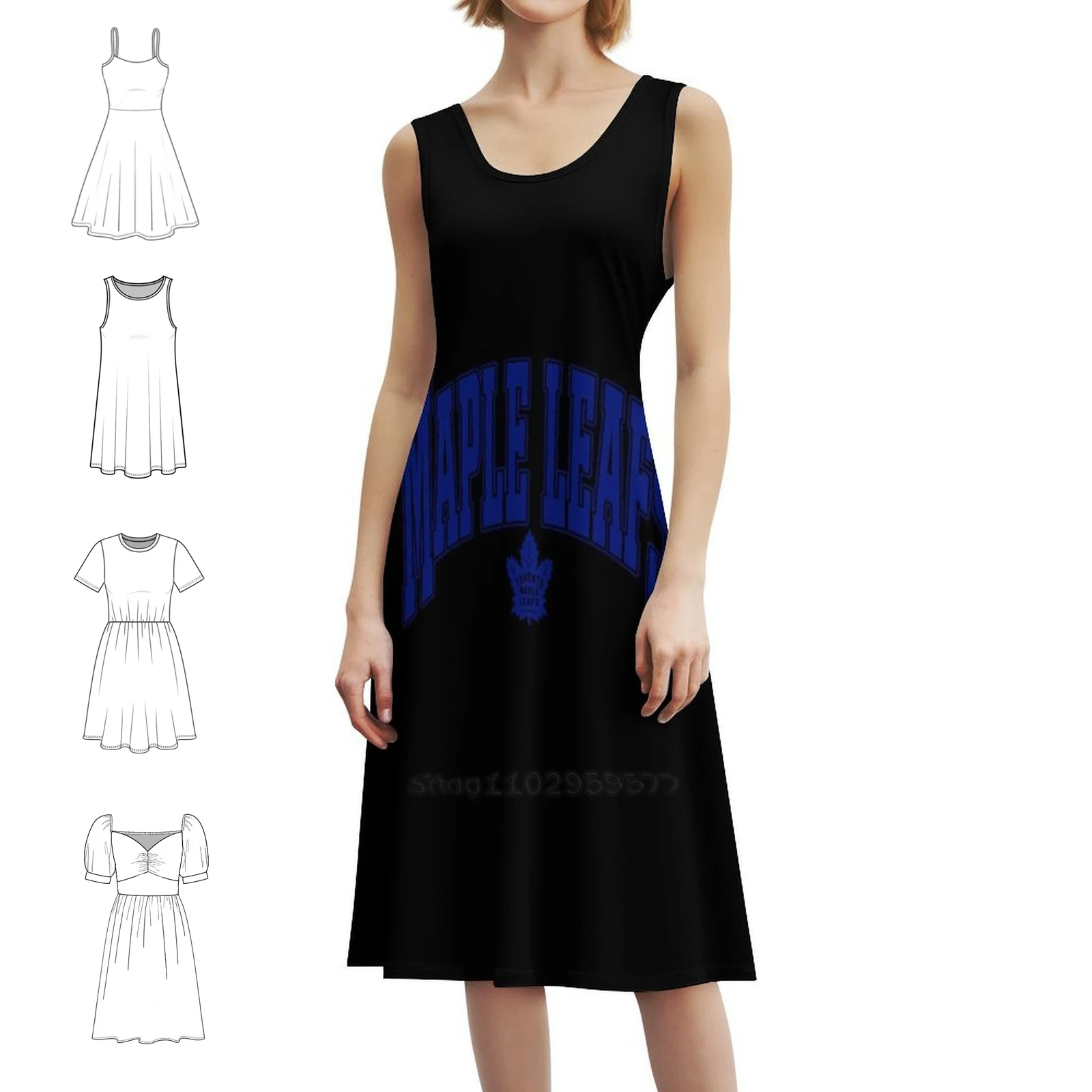 

Хоккей - повседневное платье в корейском стиле для женщин, простые повседневные офисные женские платья Hockey Leafs Auston Matthews, Канада, женские